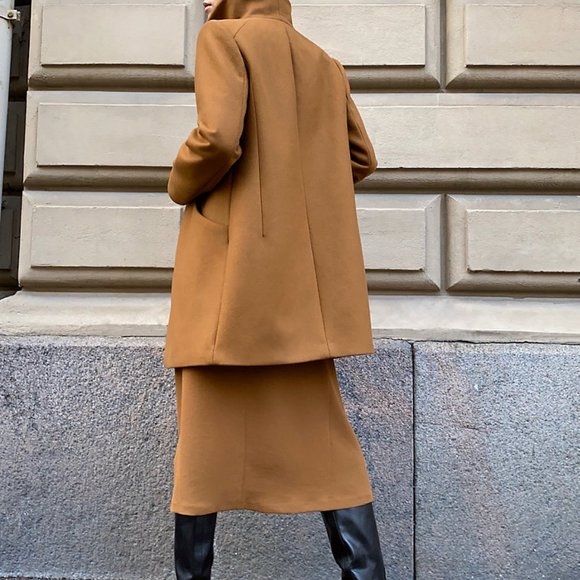 Wilfred - Mid-length wool cashmere coat - Picture 5 of 7